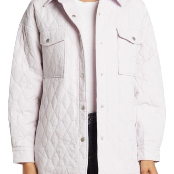 CoffeeShop Muted Lilac Quilted Shirt Jacket - Picture 4 of 5